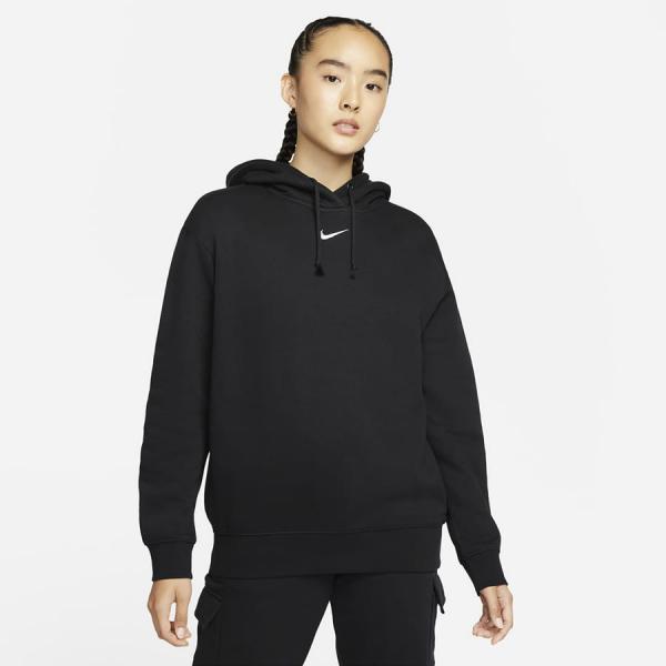 Dámská mikina Nike Sportswear Women's Oversized Fleece Hoodie (Plus Size) Black/ White