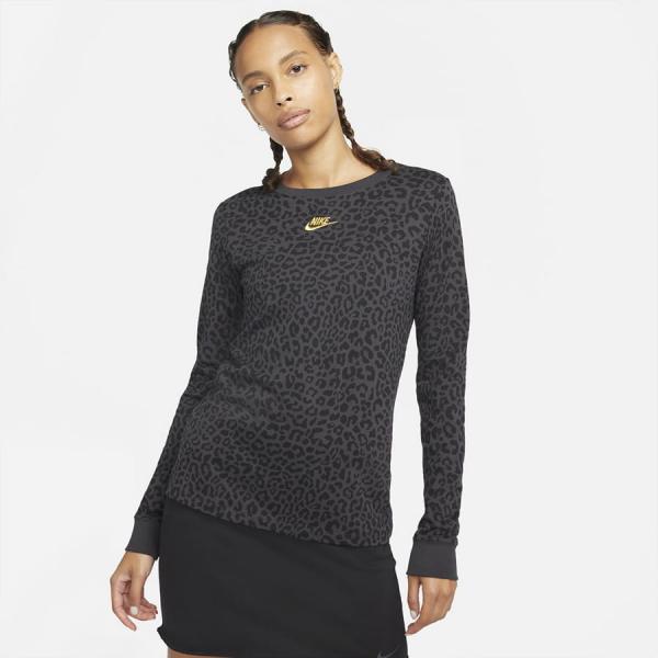 Dámské tričko s dlouhým rukávem Nike Sportswear W NSW Tee Ls Futura Off Noir