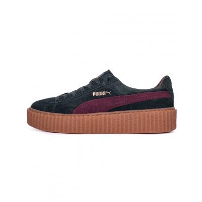 Sneakers - tenisky Puma Rihanna x Suede Creepers Green-bordeaux-gum