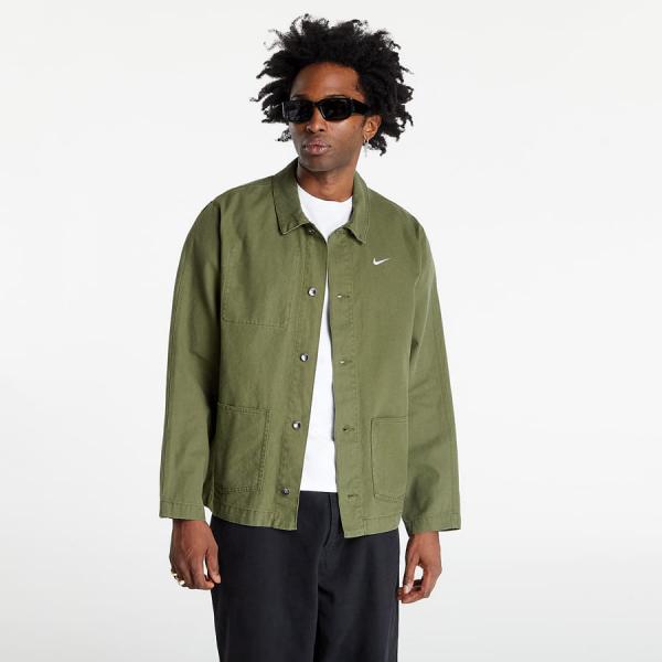 Džíska Nike Life Men's Unlined Chore Coat Rough Green/ White