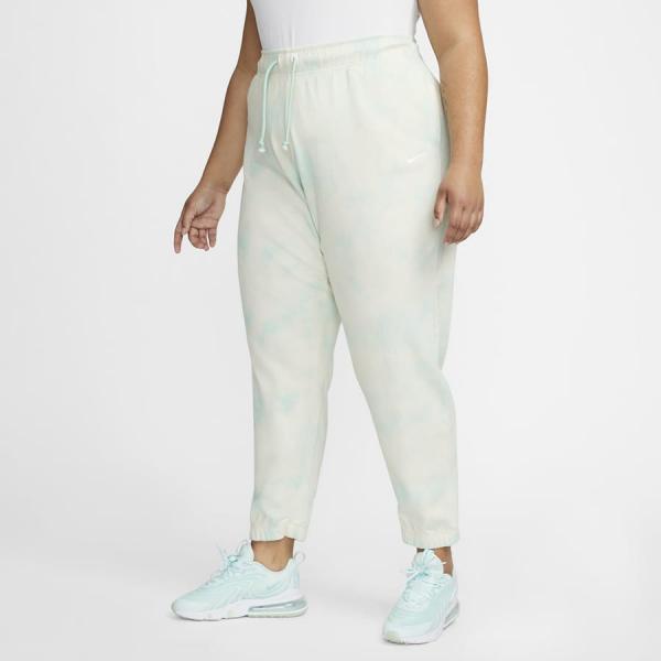 Tepláky Nike Sportswear Cloud-Dye Jersey Medium-Rise Joggers Plus Size Mint Foam/ White 1X