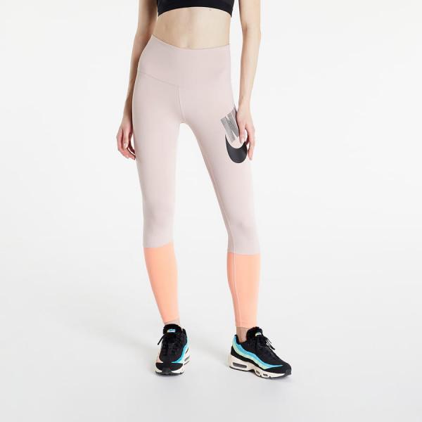 Legíny Nike Dri-FIT One Women's High-Waisted Dance Leggings Pink Oxford/ Crimson Bliss