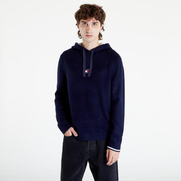 Svetr TOMMY JEANS Tjm Relaxed Badge Hoodie Sweater Twilight Navy S