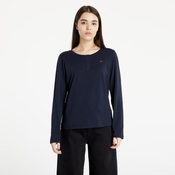 Tommy Hilfiger Modern Stripe Woven Ls Tee Henley Desert Sky