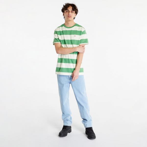 Tommy Jeans Classic Tonal Strip T-Shirt Coastal Green Stripe