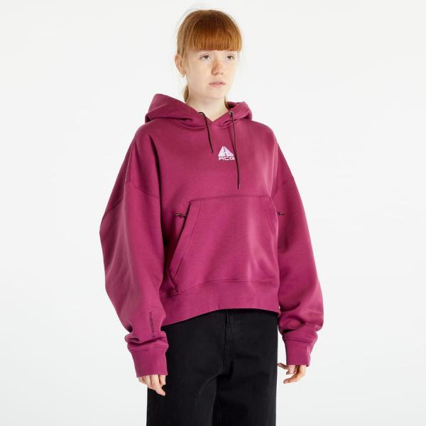 Mikina Nike ACG Therma-FIT Women's "Tuff Knit" Fleece Hoodie Rosewood/ Summit White L