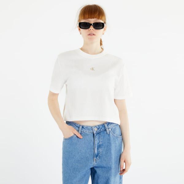 CALVIN KLEIN JEANS Waffle Short Sleeve Tee Greige