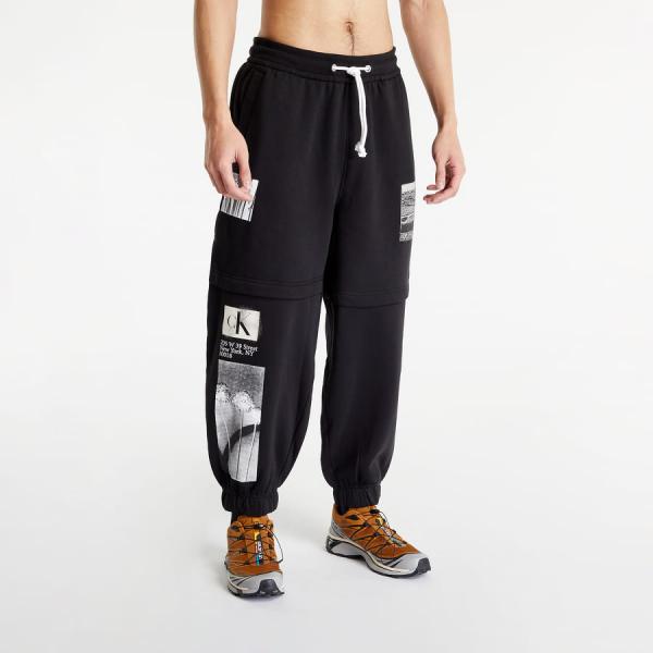 CALVIN KLEIN JEANS Multi Landscape Grap Knit Pants Black