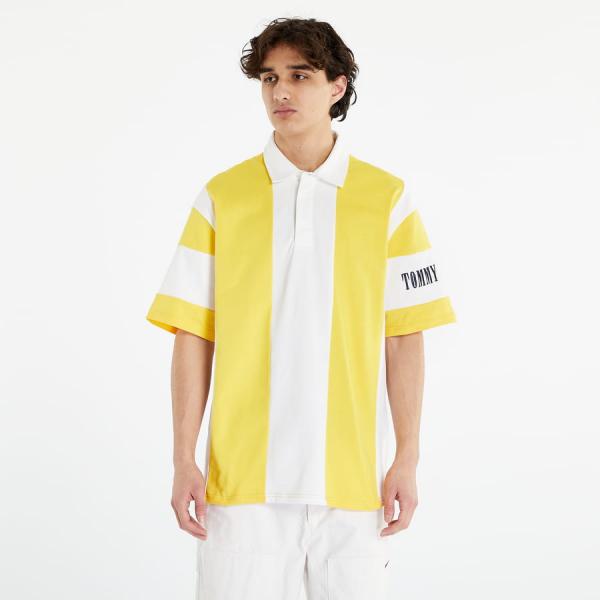 Tričko TOMMY JEANS Oversized Archive Polo Star Fruit Yellow/ White L