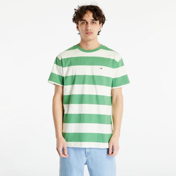 TOMMY JEANS Classic Tonal Strip T-Shirt Coastal Green Stripe
