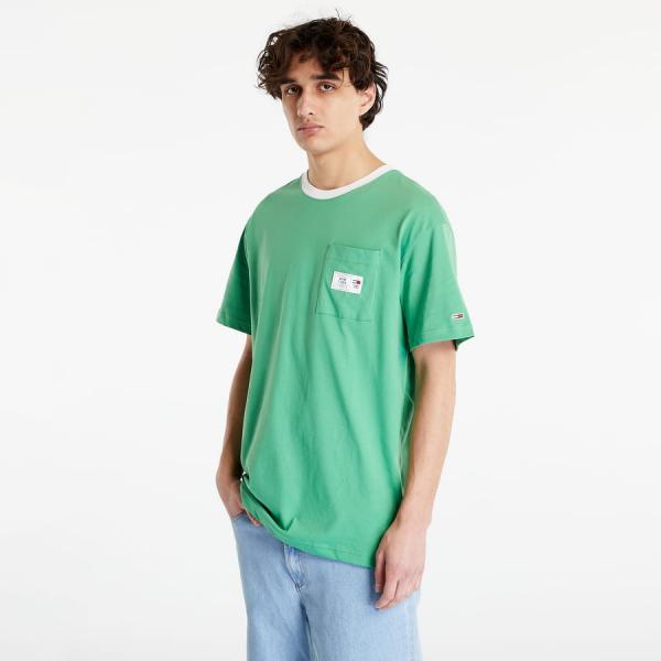 TOMMY JEANS Classic Label Ringe Short Sleeve Tee Coastal Green