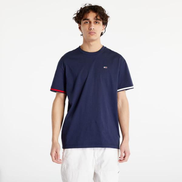 TOMMY JEANS Relaxed Flag Cuff Te T-Shirt Twilight Navy