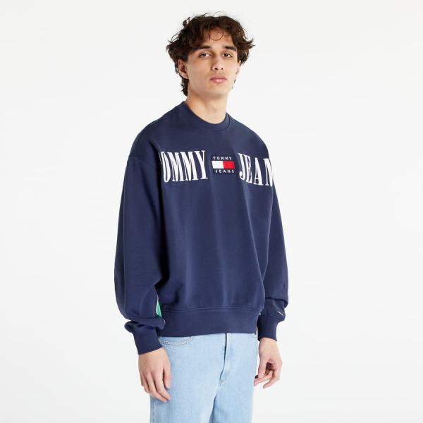 TOMMY JEANS Boxy Archive Crewneck Twilight Navy