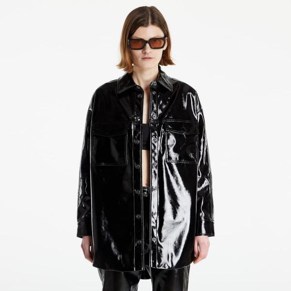 Dámská košile CALVIN KLEIN JEANS Lacquer Oversized Overshirt Ck Black
