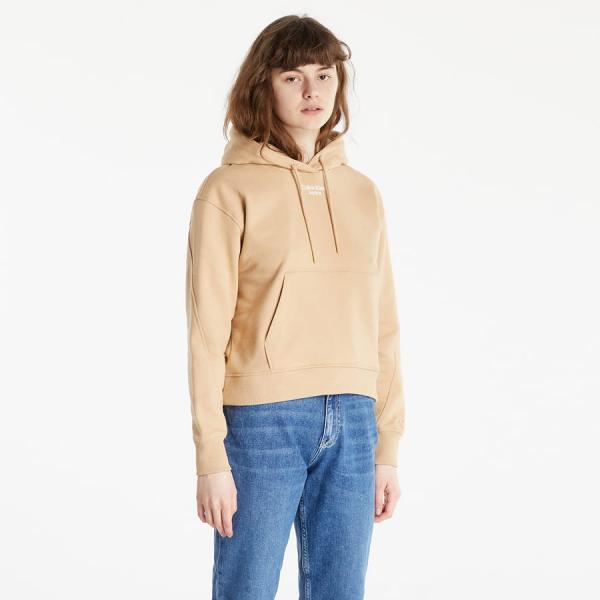 Dámská mikina CALVIN KLEIN JEANS Stacked Logo Hoodie Tawny Sand