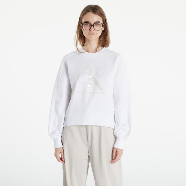 CALVIN KLEIN JEANS Calvin Klein Jeans Gel Monogram Crewneck Bright White