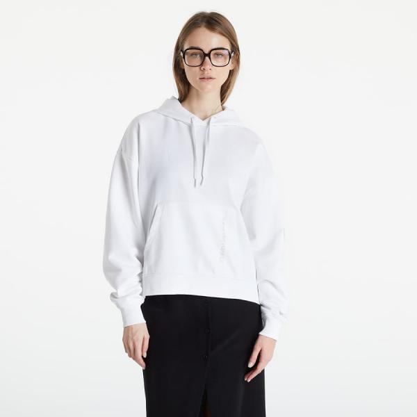 Calvin Klein Jeans Back Faded Logo Hoodie Bright White