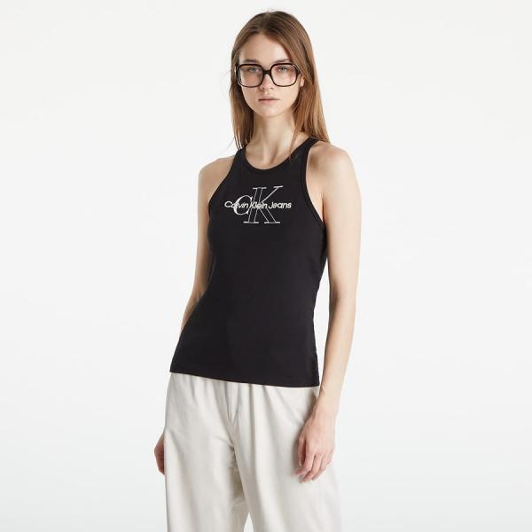 Dámské tílko CALVIN KLEIN JEANS Two Tone Monogram Tank Top Ck Black