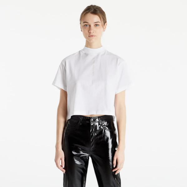 Dámské tričko CALVIN KLEIN JEANS Back Vertical Faded Logo Tee Bright White
