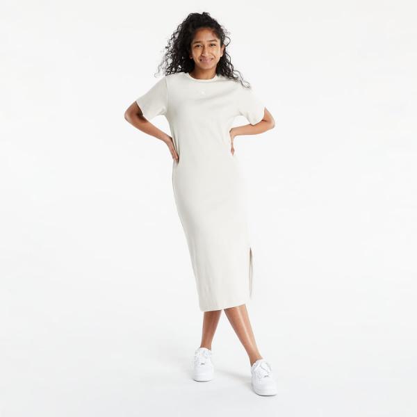 Šaty CALVIN KLEIN JEANS Ck Rib Long T-Shirt Dress Eggshell