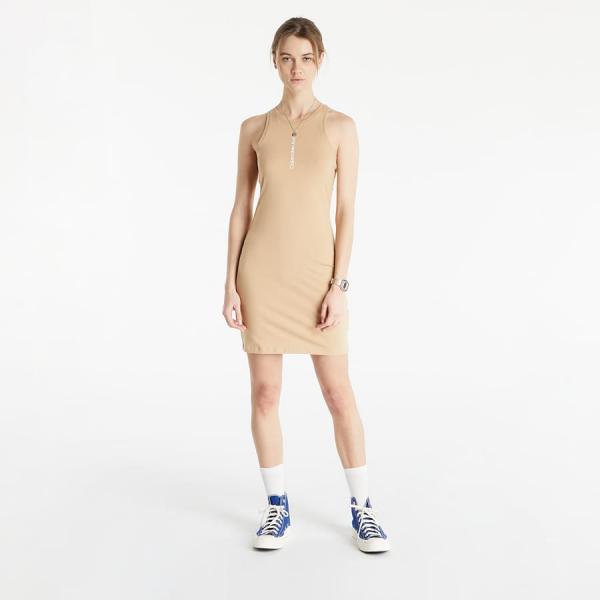 CALVIN KLEIN JEANS Faded Logo Tank Dress Tawny Sand