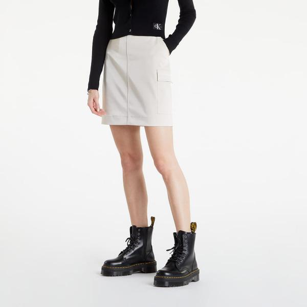 CALVIN KLEIN JEANS Liquid Coating Skirt Eggshell
