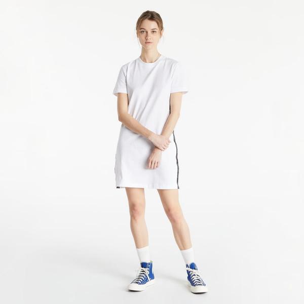 Šaty CALVIN KLEIN JEANS Side Contrast Tape T-Shirt Dress Bright White