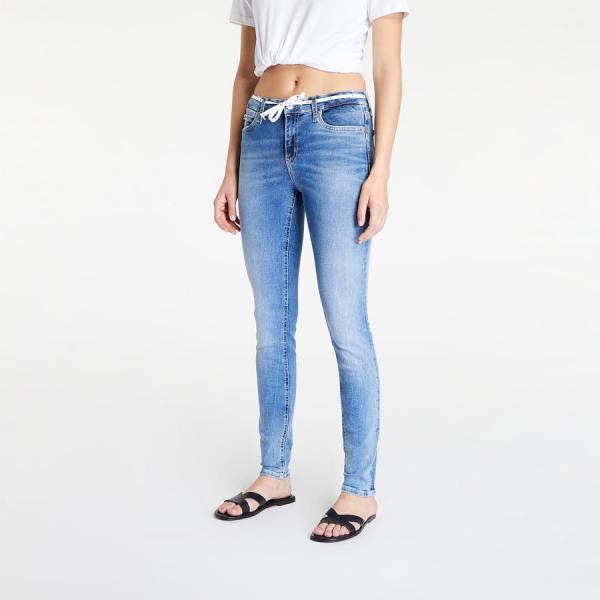 CALVIN KLEIN JEANS Mid Rise Skinny Jeans Denim Light