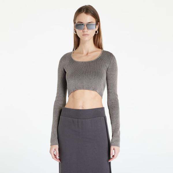 Top CALVIN KLEIN JEANS Square Neck Plating Knitwear Perfect Taupe/ Ck Black L
