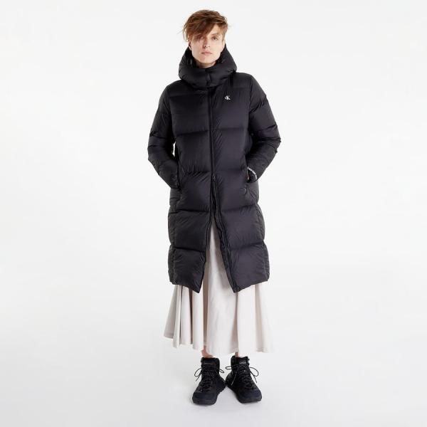 Dámská zimní bunda CALVIN KLEIN JEANS Ck Mw Down Coat Long Puffer Black