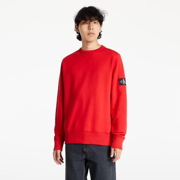 Mikina CALVIN KLEIN JEANS Monogram Sleeve Badge Cn Salsa