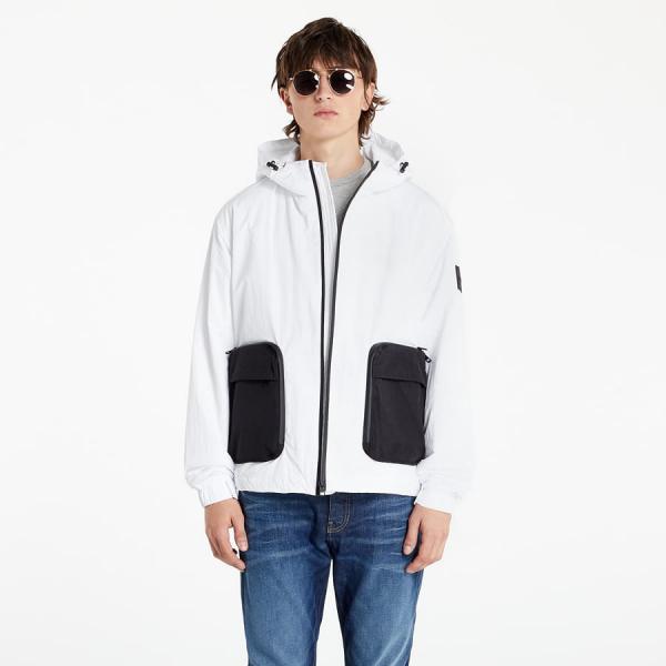 CALVIN KLEIN JEANS Modular Blocking Windbreaker Bright White/ Ck Black