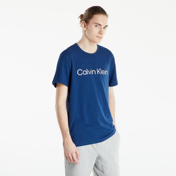 Tričko s krátkým rukávem Calvin Klein Ckr Steel Loungewear S/S Crew Neck Blue Shadow