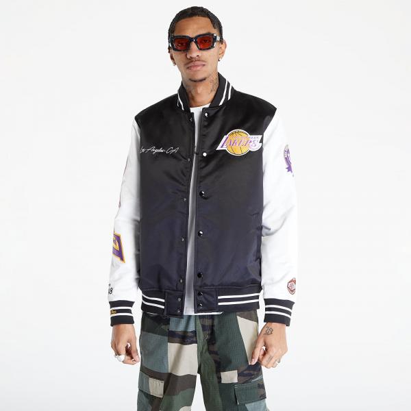 Mitchell & Ness Team Origins Varsity Satin Los Angeles Lakers Jacket Black/ White