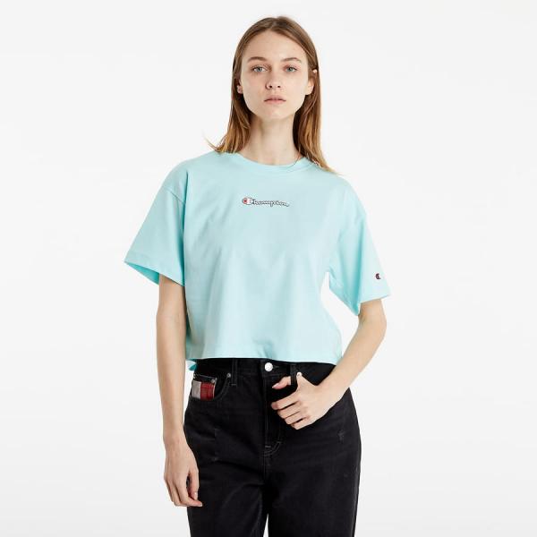 Dámské tričko Champion Rochester Logo Crop Top Blue