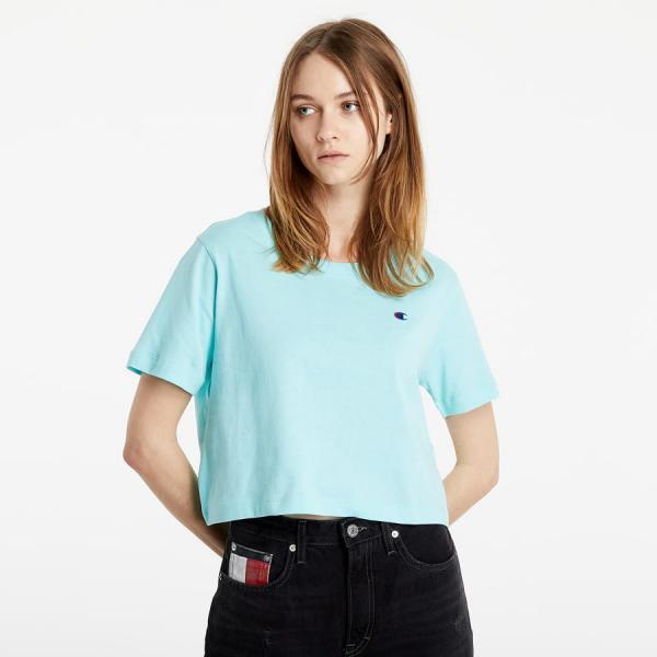 Dámské tričko Champion Premium Crewneck Crop Top Blue