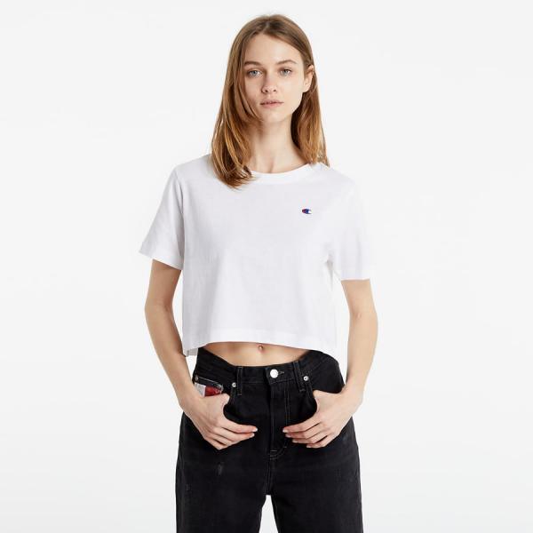 Dámské tričko Champion Premium Crewneck Crop Top White