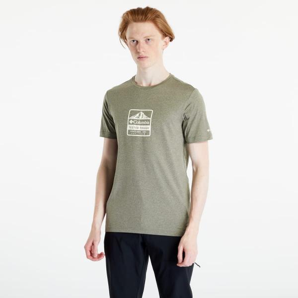 Tričko Columbia Tech Trail™ Front Graphic Short Sleeve Tee Stone Green Heather S