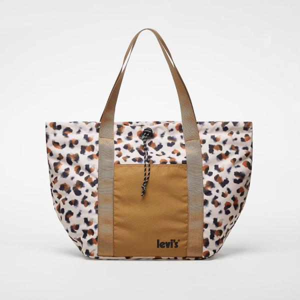 Taška Levi's ® Zip Closure Tote Beige/ Brown Leo Printed