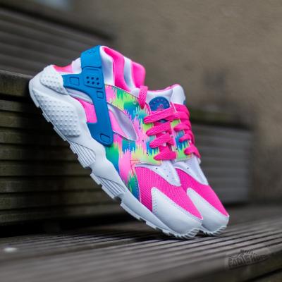 Nike Huarache Run Print (GS) Pink Blast/ Photo Blue-Electric Green-White