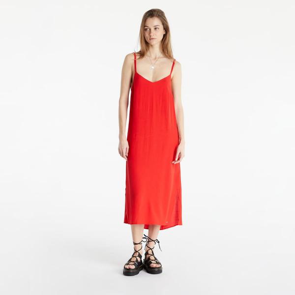 TOMMY JEANS Essential Cami Midi Dress Deep Crimson