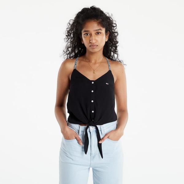 Tílko TOMMY JEANS Essential Strappy Top Black L