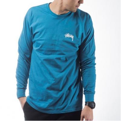 Stüssy Original Stock Long Sleeve Tee Blue