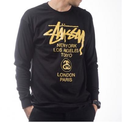Stüssy World Tour Long Sleeve Tee Black/ Yellow