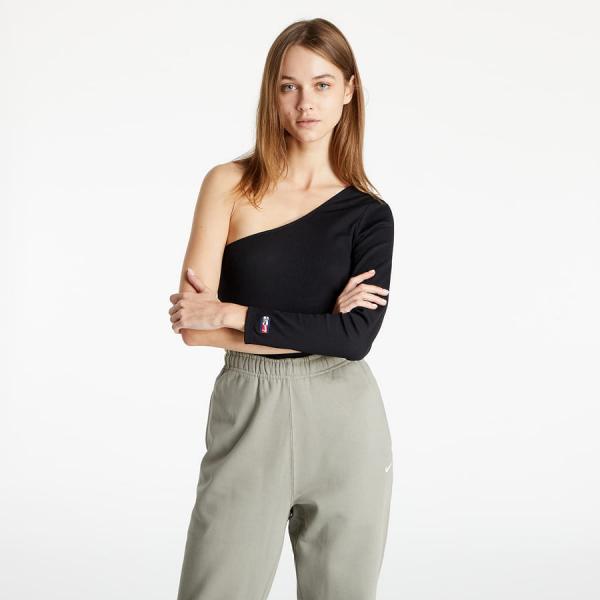 Top TOMMY JEANS Tiny Tommy 1 Asymetric Rib Black M
