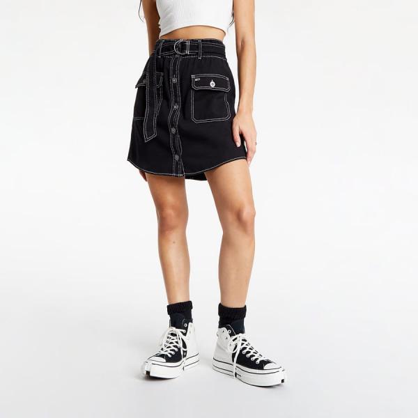 Sukně TOMMY JEANS Contrast St Long Mini Skirt Black
