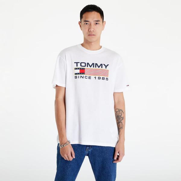 TOMMY JEANS Classic Athletic Twisted Logo Tee White