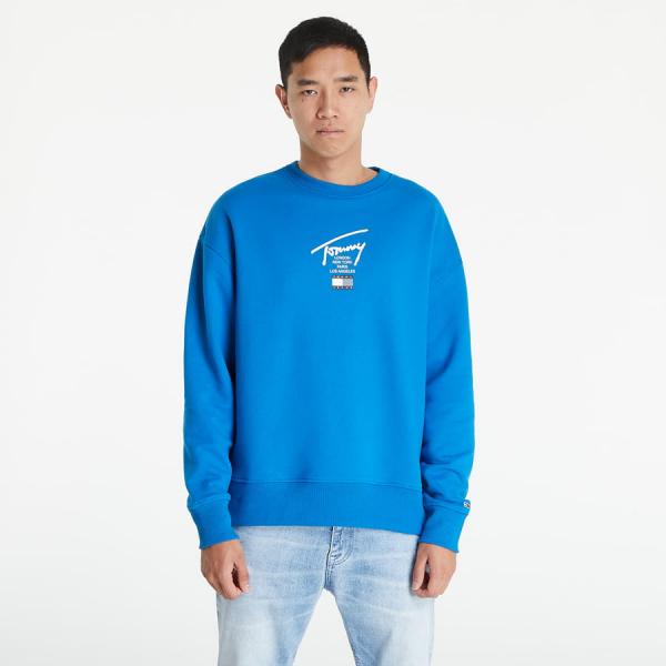 Mikina TOMMY JEANS Modern Essential Sig Crew Regatta Blue