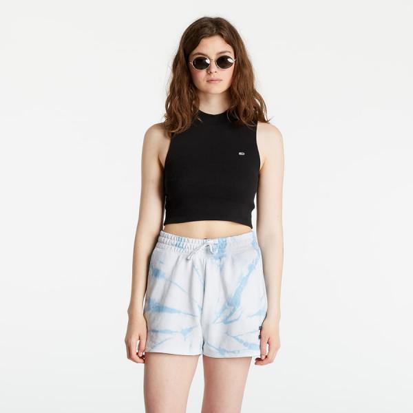 Dámský top TOMMY JEANS Crop Mockneck Rib Tank Black