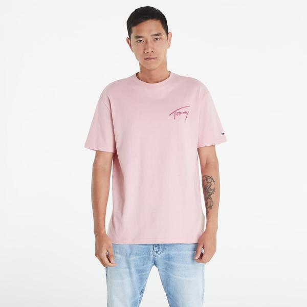Tričko s krátkým rukávem TOMMY JEANS Tommy Signature Tee Broadway Pink